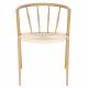 Lot de Deux Chaises Che Woody Duo de Fauteuils de Table en Manguier Assise Bois Naturel 46x52x70cm