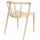 Lot de Deux Chaises Che Woody Duo de Fauteuils de Table en Manguier Assise Bois Naturel 46x52x70cm