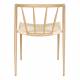 Lot de Deux Chaises Che Woody Duo de Fauteuils de Table en Manguier Assise Bois Naturel 46x52x70cm