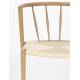 Lot de Deux Chaises Che Woody Duo de Fauteuils de Table en Manguier Assise Bois Naturel 46x52x70cm