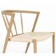 Lot de Deux Chaises Che Woody Duo de Fauteuils de Table en Manguier Assise Bois Naturel 46x52x70cm