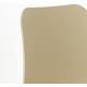 Lot de 2 Chaises Design Léon Assises Woody de Table en Acier et Plastique Beige 44,5x49x80cm