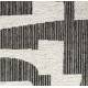 Lot de Deux Chaises Miyo Dutchbone Duo d'Assises en Tissu Bi-colore et Métal Noir Fauteuil de Tables à Motifs 55x58x81cm
