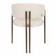 Lot de Deux Chaises Naida Dutchbone Duo d'Assises en Tissu Beige et Métal Finition Bronze Fauteuils de Table 56,5x58,5x78,5cm