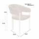 Lot de Deux Chaises Naida Dutchbone Duo d'Assises en Tissu Beige et Métal Finition Bronze Fauteuils de Table 56,5x58,5x78,5cm