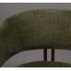 Lot de Deux Chaises Naida Dutchbone Duo d'Assises en Tissu Vert et Métal Finition Bronze Fauteuils de Table 56,5x58,5x78,5cm