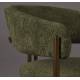 Lot de Deux Chaises Naida Dutchbone Duo d'Assises en Tissu Vert et Métal Finition Bronze Fauteuils de Table 56,5x58,5x78,5cm