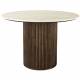 Table de Salle à Manger Arda Dutchbone Table de Repas Ronde en Bois et Pierre Naturelle 115x115x76,6cm