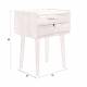 Table de Nuit Arda Dutchbone Chevet Rectangulaire en Bois et Pierre Naturelle Sellette d'Appoint 35x45x60cm