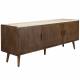 Buffet Arda Dutchbone Console Tiroirs Salon Rectangulaire Design Vintage Industriel en Bois Finition Noyer 40x60x160cm
