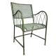 Fauteuil de Jardin Auguste Siège 1 Place d'Extérieur en Métal Vert Antique 56x60x93,5cm