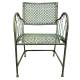 Fauteuil de Jardin Auguste Siège 1 Place d'Extérieur en Métal Vert Antique 56x60x93,5cm