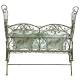 Banc de Jardin Papillon Banquette Extérieure en Fer forgé Vert Fauteuil Deux Places Pliable 60x95x122cm