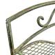 Banc de Jardin Papillon Banquette Extérieure en Fer forgé Vert Fauteuil Deux Places Pliable 60x95x122cm