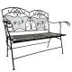 Banc Banquette Fauteuil de Jardin Exterieur 2 Personnes Pliable en Fer 60x95x122cm