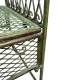 Banquette Honoré Banc de Jardin Fer Forgé Vert Ancien Assise de Charme Sans Dossier 40,5x70,5x134cm