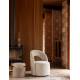 Fauteuil Seina Swivel Dutchbone Assise de Salon En Tissu Beige Siège Design Pivotant 62,5x66x82cm