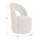 Fauteuil Seina Swivel Dutchbone Assise de Salon En Tissu Beige Siège Design Pivotant 62,5x66x82cm