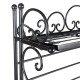 Boulangère Pliable Etagère de Rangement Présentoir Intérieur et Extérieur à 4 Etages en Fer Patiné Marron 33,5x66x149cm