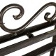 Boulangère Pliable Etagère de Rangement Présentoir Intérieur et Extérieur à 4 Etages en Fer Patiné Marron 33,5x66x149cm