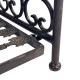 Boulangère Pliable Etagère de Rangement Présentoir Intérieur et Extérieur à 4 Etages en Fer Patiné Marron 33,5x66x149cm