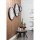 Miroir Raj de Woody en Acier Noir 3 Dimensions 36-60-75cm