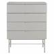 Commode Cayo Woody Meuble de Rangement 4 Tiroirs Chiffonnier Esprit Scandinave 40x79x100cm