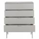 Commode Cayo Woody Meuble de Rangement 4 Tiroirs Chiffonnier Esprit Scandinave 40x79x100cm