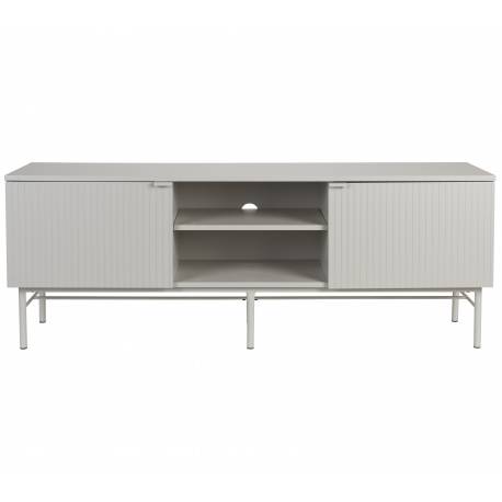 Buffet Cayo Woody Meuble de Rangement Métal et Bahut Vaisselier Design Esprit Scandinave 40x55x155cm