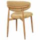 Chaise Georgia Pied Naturel Fauteuil de Table Métal et Tissu Moutarde Assise de Salle à Manger Design Rétro 52x55x78cm