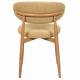 Chaise Georgia Pied Naturel Fauteuil de Table Métal et Tissu Moutarde Assise de Salle à Manger Design Rétro 52x55x78cm
