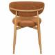Chaise Georgia Pied Naturel Fauteuil de Table Métal et Tissu Fox Assise de Salle à Manger Design Rétro 52x55x78cm