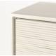 Chiffonnier Morning Zuiver Gris Console 4 Tiroirs Acier, Bois et Rotin Meuble de Rangement Haut 42x60x121cm
