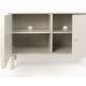 Cabinet Morning Zuiver Gris Meuble TV 2 Portes Acier, Bois et Rotin Buffet de Rangement Bahut 45x70x108cm