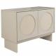 Meuble TV Twin Zuiver Bahut Gris 2 Portes Bois et Tissu Buffet de Rangement Bahut 45x70x100cm