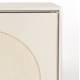 Meuble TV Twin Zuiver Bahut Gris 2 Portes Bois et Tissu Buffet de Rangement Bahut 45x70x100cm