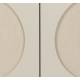 Meuble TV Twin Zuiver Bahut Gris 2 Portes Bois et Tissu Buffet de Rangement Bahut 45x70x100cm