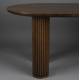 Table Dean Dutchbone Table de Salle à Manger Ovale Chêne Finition Foncée Design Rétro 76x90x220cm