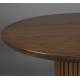 Table Dean Dutchbone Table de Salle à Manger Ovale Chêne Finition Foncée Design Rétro 76x90x220cm