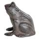 Grenouille Fonte Marron Rainette à Poser Décoration de Jardin Statuette 10,5x12,5x13cm