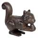 Ecureuil en Fonte Marron Animal à Poser Décoration de Jardin Statuette Extérieure 5,5x11,5x14cm