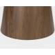 Table Almira Woody Table de Salle à Manger Ronde en Bois et Effet Marbre Guéridon Finition Noyer Design Seventies 77x115x115cm