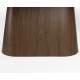 Table Almira Woody Table de Salle à Manger Ovale en Bois et Effet Marbre Guéridon Finition Noyer Design Seventies 77x90x200cm