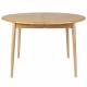 Table à Manger Twist Zuiver Table de Repas Extensible Ronde avec Rallonge Bois Couleur Naturelle 76x120x160cm