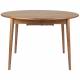 Table à Manger Twist Zuiver Table de Repas Extensible Ronde avec Rallonge Bois Couleur Noyer 76x120x160cm