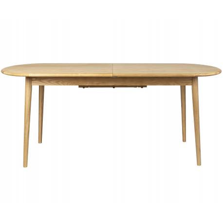 Table Twist Zuiver Table à Manger Ovale Extensible Table de Repas avec Rallonge Bois Couleur Naturelle 76x90x240cm