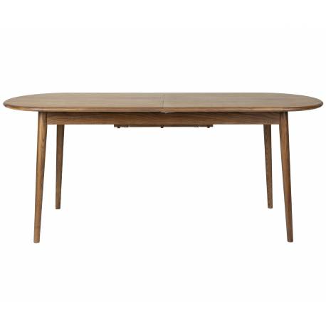 Table Twist Zuiver Table à Manger Ovale Extensible Table de Repas avec Rallonge Bois Couleur Noyer 76x90x240cm
