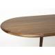Table Twist Zuiver Table à Manger Ovale Extensible Table de Repas avec Rallonge Bois Couleur Noyer 76x90x240cm