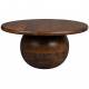 Table Basse Oblivian Dutchbone Table de Salon Ronde en Manguier Guéridon Sellette d'Appoint 35x70x70cm