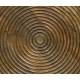 Table Basse Maeze Woody Guéridon Rond en Manguier Sellette Motifs Géométriques 40x60x60cm